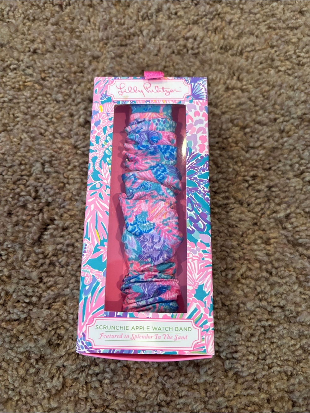 NWT Lilly Pulitzer Kids Pink, Blue & Purple Scrunchie Apple Watch Band